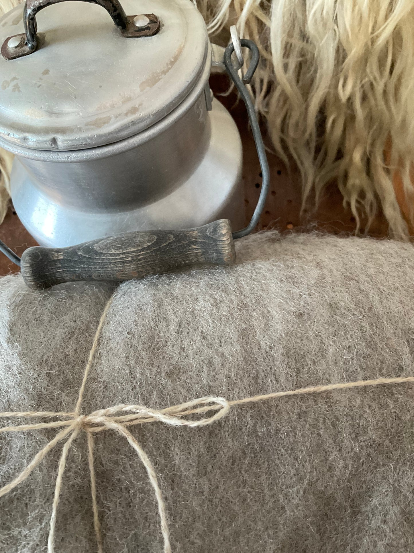 Ostfriesische Milchschafwolle Spinnfaser