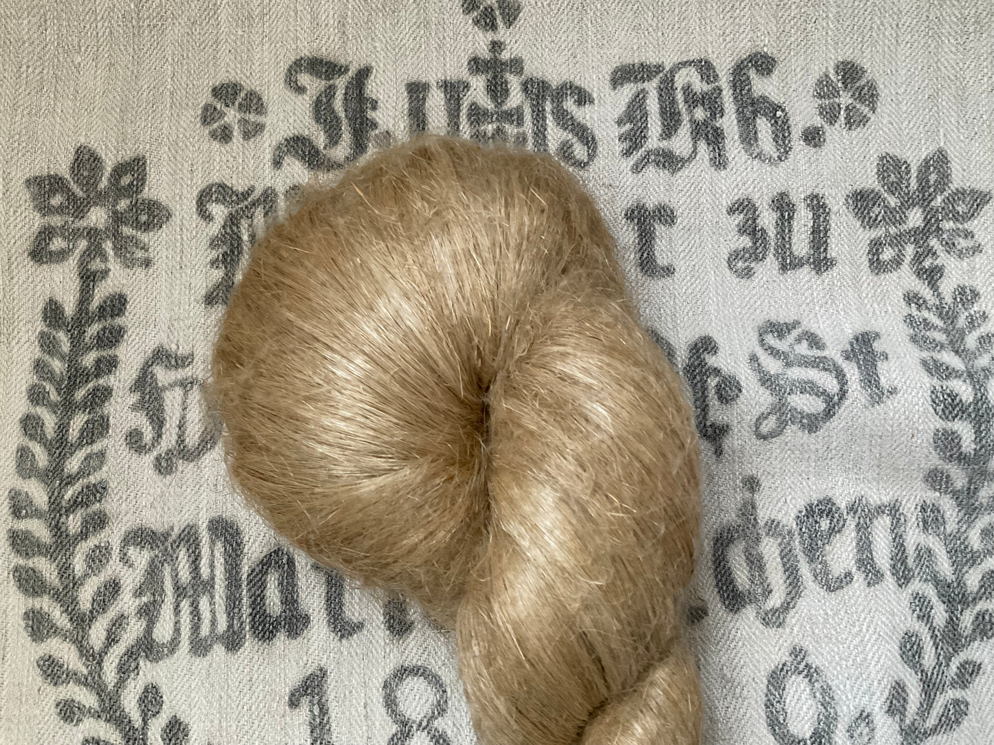 "Bauernstolz" Flachs Flachszopf Spinnfaser Leinen