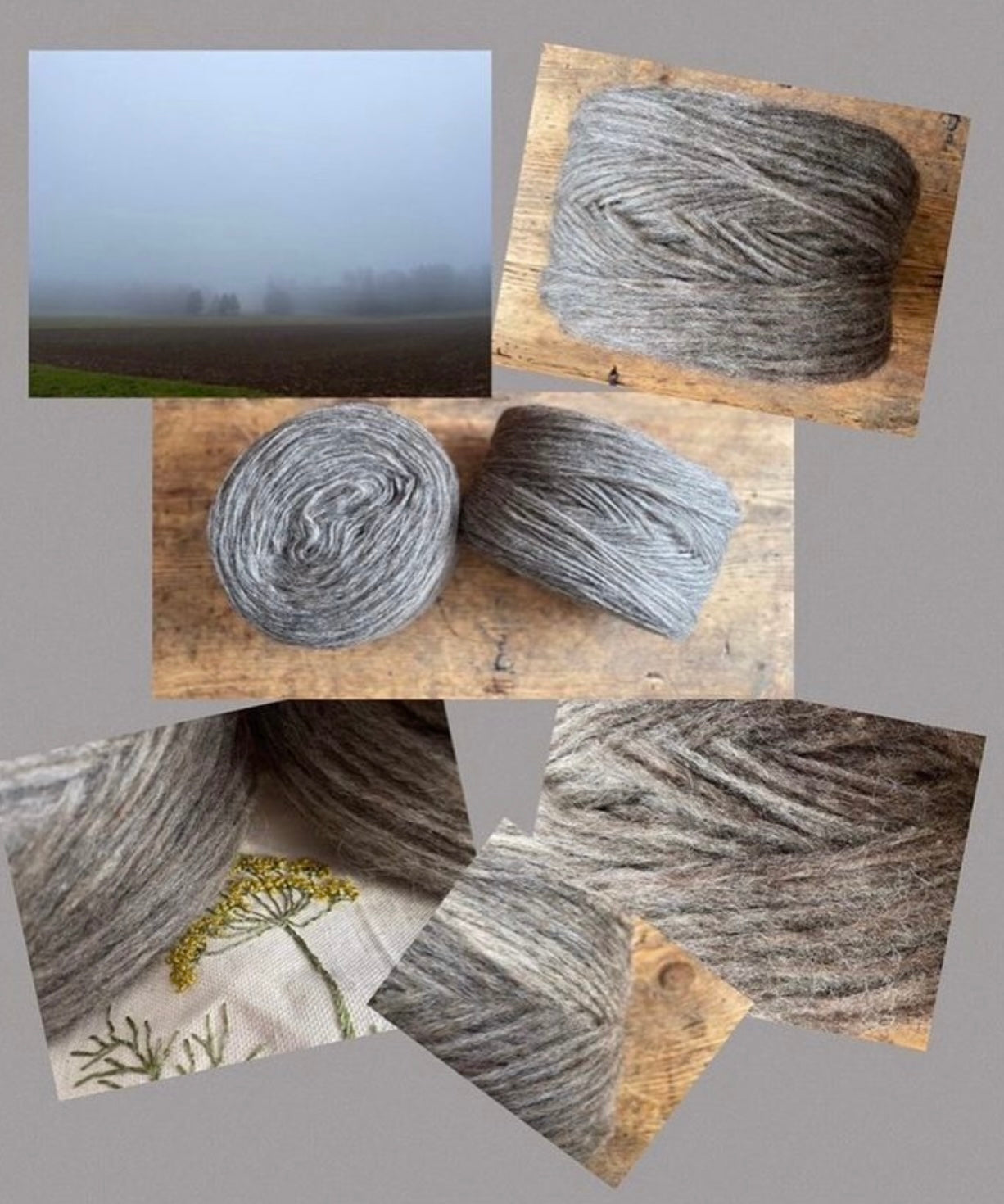 Preyarn, unspun yarn "old barn"