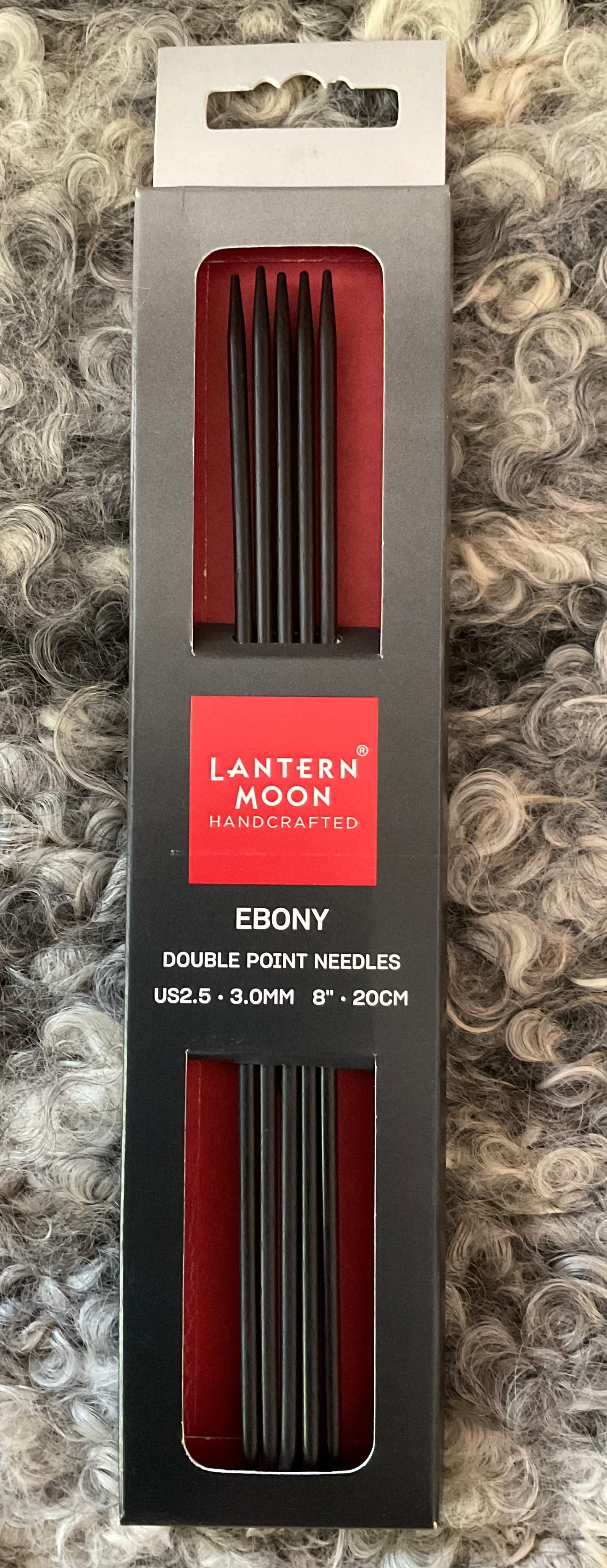 Lantern Moon Holz Stricknadeln Nadelspiel Ebony