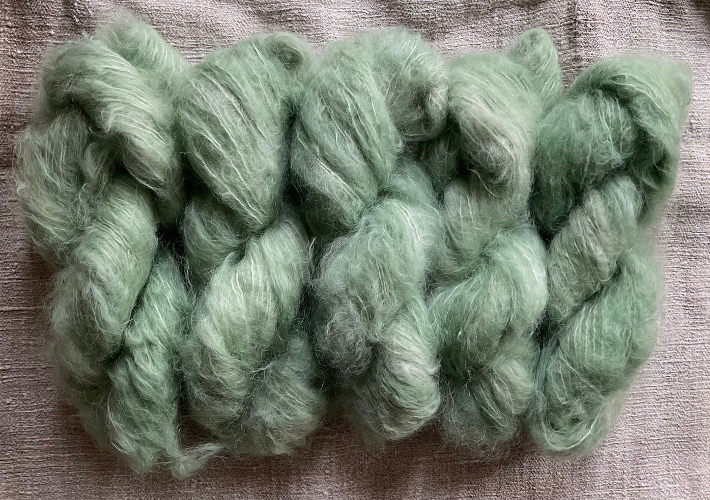 Kid Mohair + Seide Garn Naturfärbung 🌿 verschiedene Farben Goldrute, Walnuss, Waldmeister, Weidenrinde, Labkraut, Kapuzinerkressen Blüte