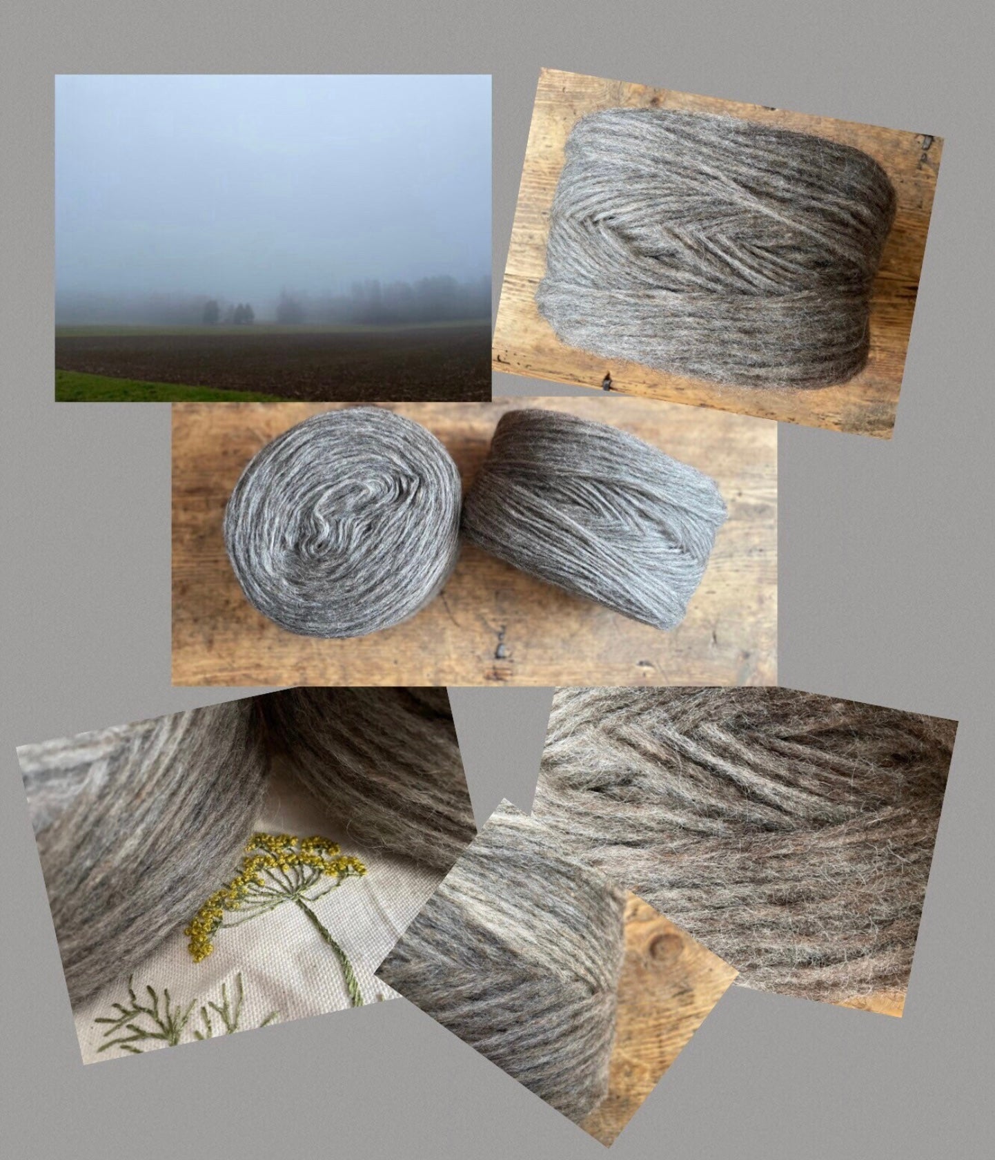 270-290g Preyarn unspun yarn "old barn" Wolle von alten Landschafrassen