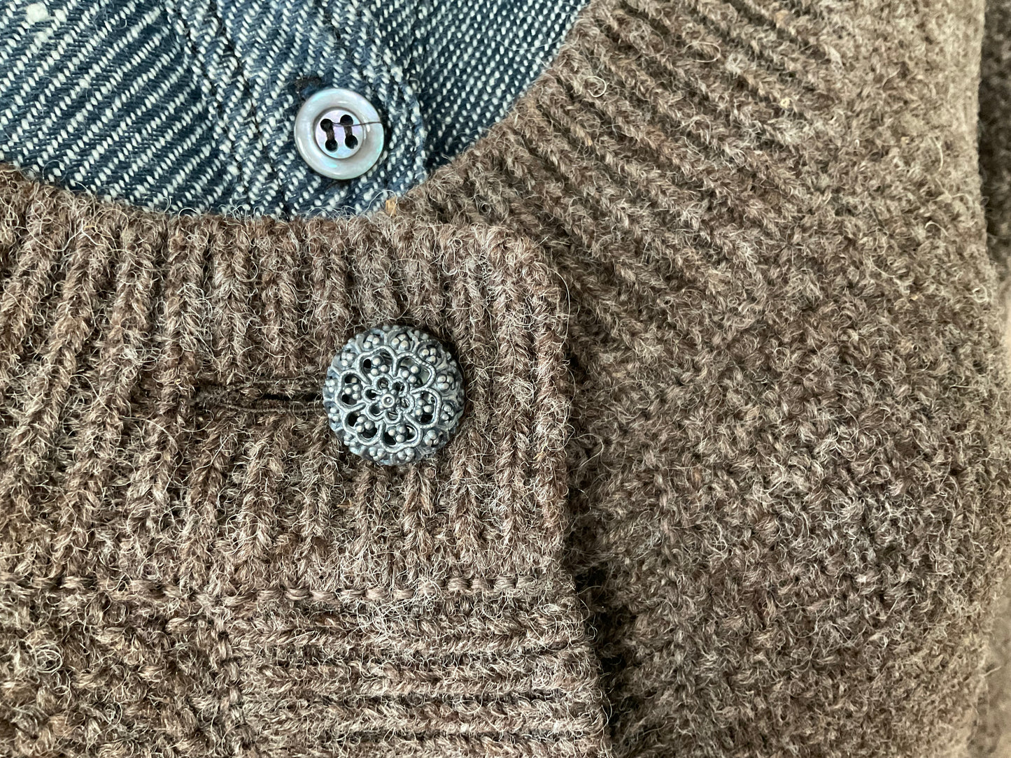 Strickjacke "Auf der Alm" Bergschaf Wolle