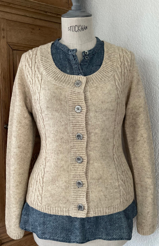 Strickjacke "Magd" Coburger Fuchsschaf Wolle