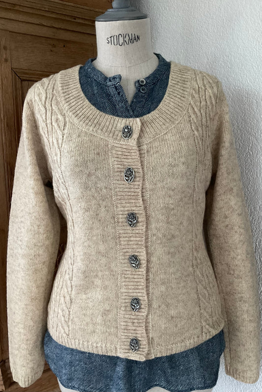 Strickjacke "Magd" Coburger Fuchsschaf Wolle