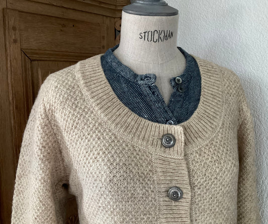 Strickjacke "Auf der Alm" Coburger Fuchsschaf Wolle