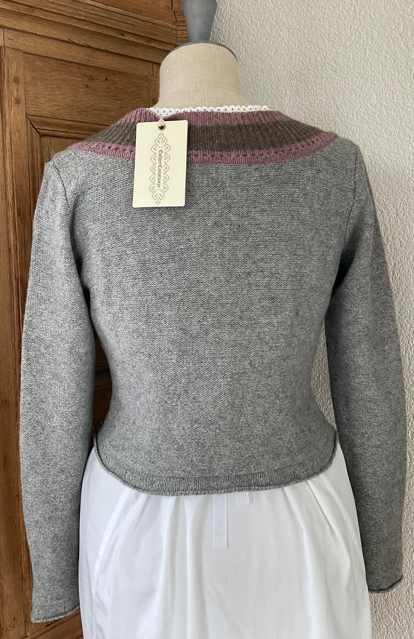 Strickjacke "Am Berg" Yak Wolle & Merinowolle -Variante Knopf mit Glasüberzug-