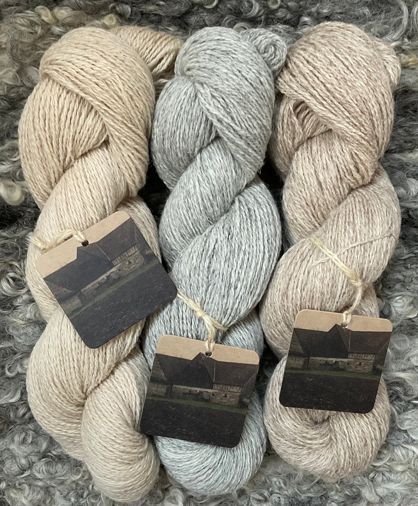 Shetland Wolle organic Fels, Leinen, Hafer