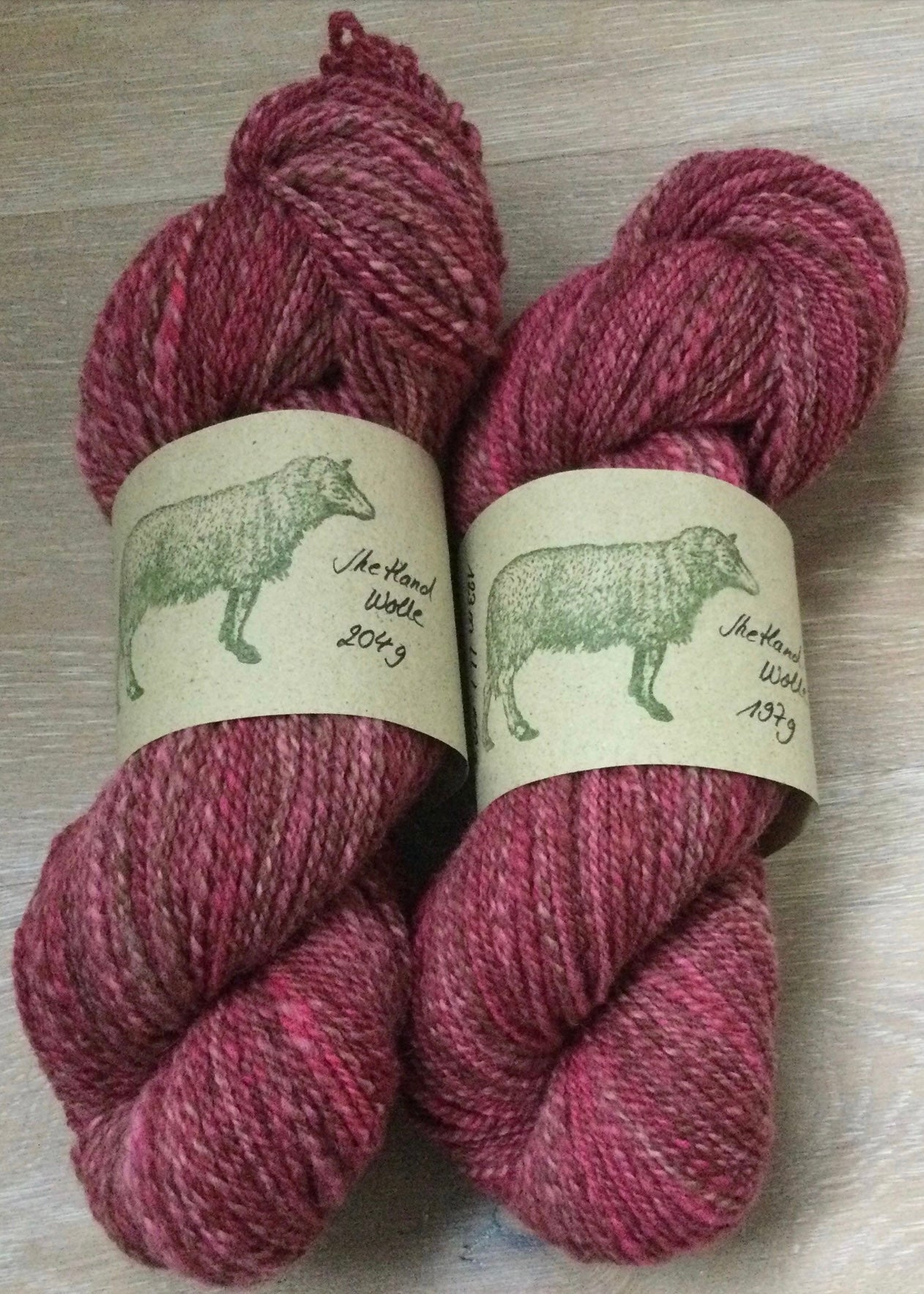 Shetland Wolle Handgesponnen 204g oder 197g