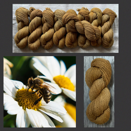 "Wildbiene" Bluefaced Leicester & Masham Schurwolle Naturfärbung