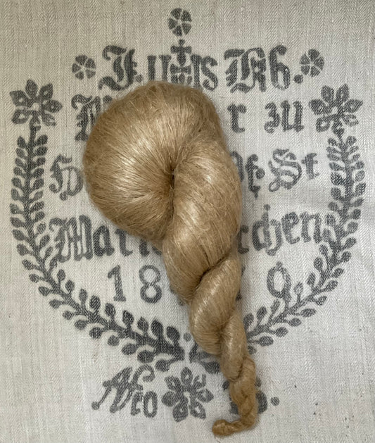 "Bauernstolz" Flachs Flachszopf Spinnfaser Leinen