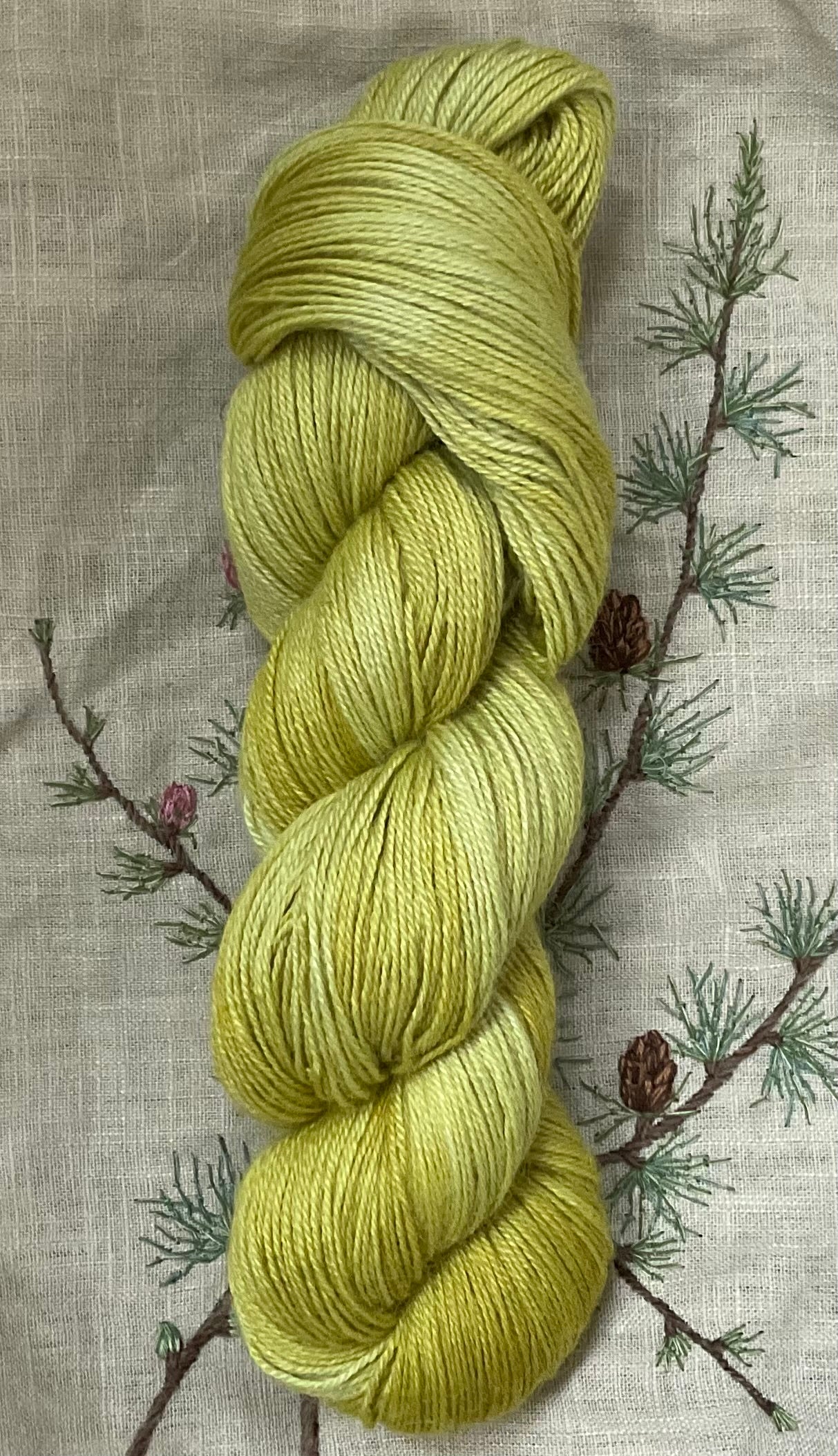 Naturfärbung handgefärbte Kid Mohair & Seide & Merino Wolle "Einfühlsam" Sockenwolle