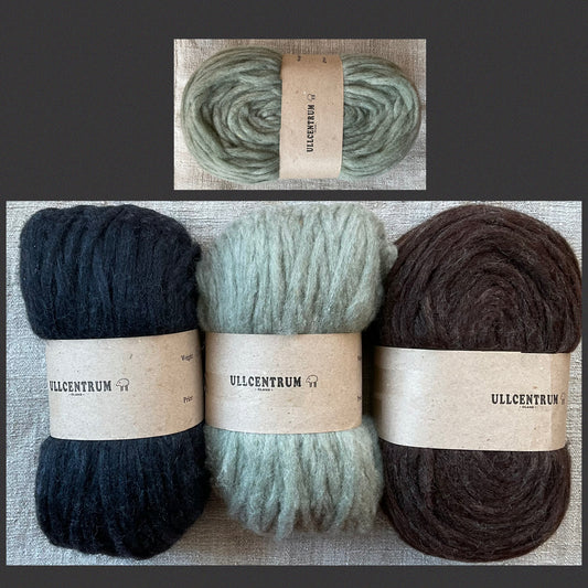 Ullcentrum Öland Preyarn unspun yarn schwedische Schafwolle " Beifuß Tweed "
